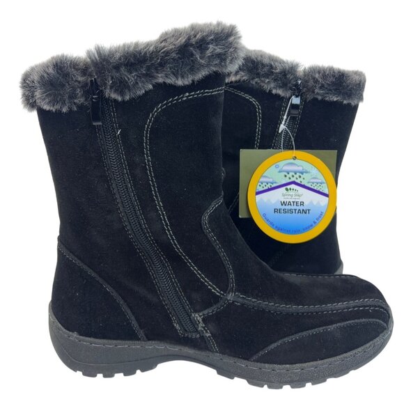 Spring Step Womens Achieve Black Suede Boots Size 39 Faux Fur SOLD OUT! - Picture 5 of 10